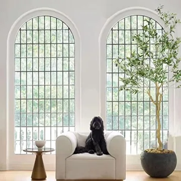 Nafresh Tall Faux Olive Tree，7ft（84in） Realistic Potted Silk Artificial Indoor with Green Leaves and Big Fruits for Home Office Living Room Bedroom Stairs Foyer Decor.