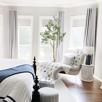 Nafresh Tall Faux Olive Tree，7ft（84in） Realistic Potted Silk Artificial Indoor with Green Leaves and Big Fruits for Home Office Living Room Bedroom Stairs Foyer Decor.