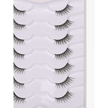GMAGICTOBO Natural Half Lashes for Small Eyes 7 Pairs