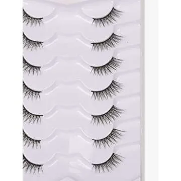 GMAGICTOBO Natural Half Lashes for Small Eyes 7 Pairs