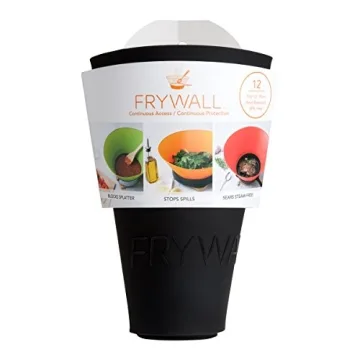 Frywall 12 Large Black Splatter Guard for Mess-Free Cooking