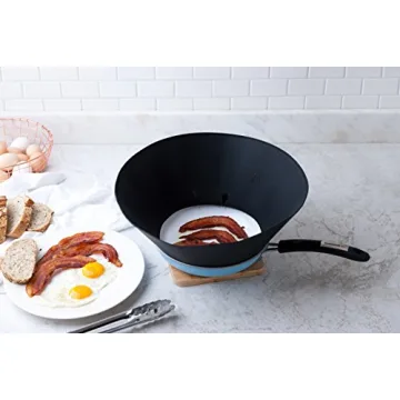 Frywall 12 Large Black Splatter Guard for Mess-Free Cooking
