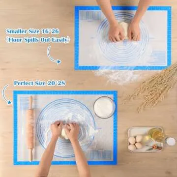 Nonstick Silicone Pastry Mat Extra Large with Measurements 28''By 20'' for Silicone Baking Mat, Coun...