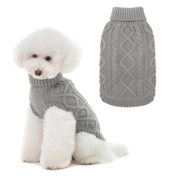 BINGPET Thermal Knitted Dog Sweater for Small Medium Large Dogs,Winter Dog Cat Coat Warm Sweartershi...