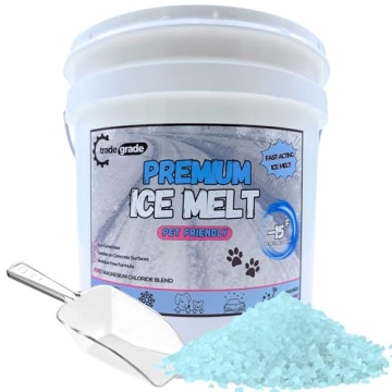 Trade Grade Pet-Friendly Ice Melt – Fast-Acting Magnesium Chloride Formula, Safer for Pets & Surfa...