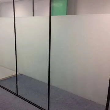 Amposei Frosted Window Privacy Film Non-Adhesive Glass Film Etched Removable Door Window Covering Static Cling for Bathroom Kitchen (35.4x78.7 inch)