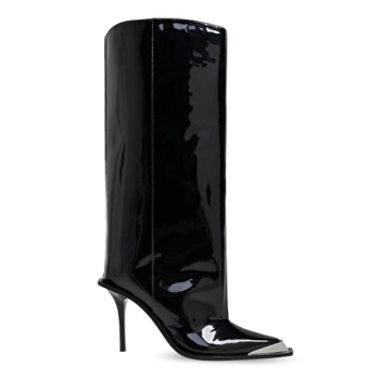 XEYANFYS Women's Black Knee High Boots - Elegant Stiletto Heels
