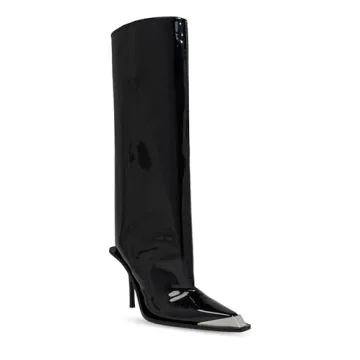 XEYANFYS Women's Black Knee High Boots Stiletto Heels