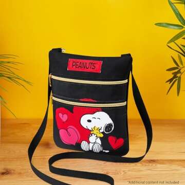 Peanuts Snoopy Crossbody Bag Stylish Purse for Girls Teens Women