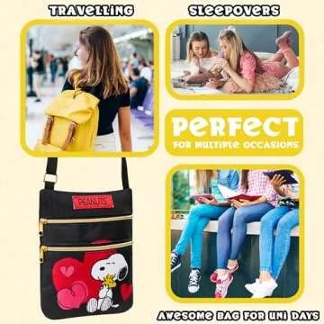 Snoopy Crossbody Bag for Girls and Teens Stylish Purse