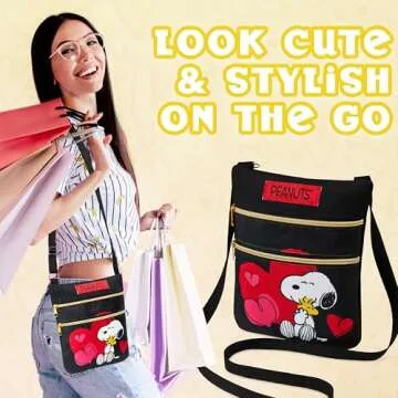 Snoopy Crossbody Bag for Girls and Teens Stylish Purse