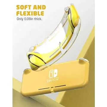 Mumba Thunderbolt Clear Cover for Switch Lite - Yellow