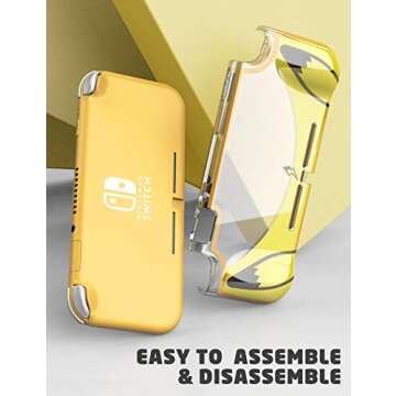 Mumba Thunderbolt Clear Cover for Switch Lite - Yellow