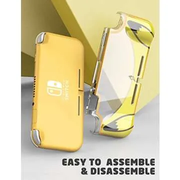 Mumba Thunderbolt Clear Cover for Switch Lite - Yellow