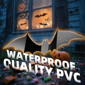 Cleangor 140Pcs 3D Bats Wall Decor for Halloween Decorations