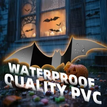 Cleangor 140Pcs 3D Bats Wall Decor for Halloween Decorations
