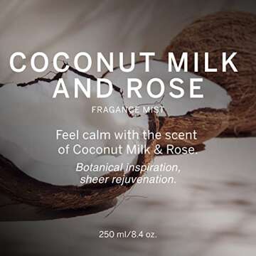 Victoria's Secret Coconut Milk and Rose Body Mist for Women, Feel Calm Women’s Fragrance, 250 ml / 8.4 oz
