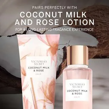 Victoria's Secret Coconut Milk and Rose Body Mist for Women, Feel Calm Women’s Fragrance, 250 ml / 8.4 oz