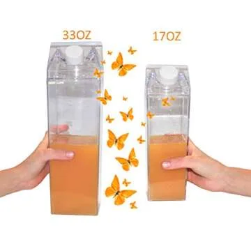 33 Oz Reusable Milk Carton Water Bottle for All