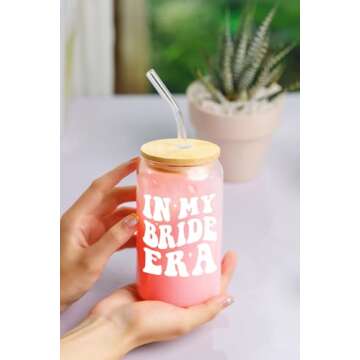 NEWELEVEN Bridal Shower Gifts - Elegant Coffee Glass Tumbler