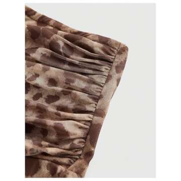 Floerns Women's Leopard Print Tube Dress - Chic Style