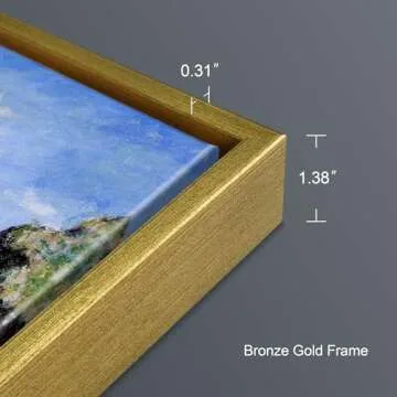 Wieco Art Framed Canvas Print by Monet for Home Decor