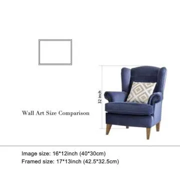 Wieco Art Framed Canvas Print by Monet for Home Decor