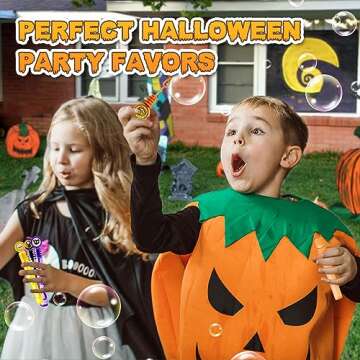 60 Pcs Halloween Bubble Wands Party Favors for Kids Halloween Treats Goodie Bag Stuffers Pinata Fillers, Mini Bubbles Bulk Halloween Toys Gifts Classroom Prizes for Toddlers Boys Girls Party Supplies