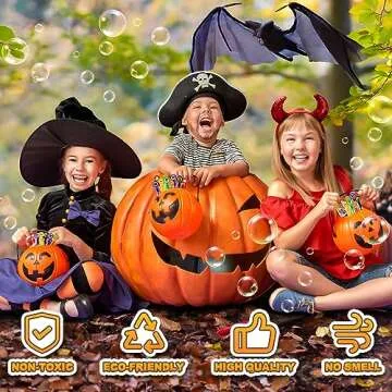 60 Pcs Halloween Bubble Wands Party Favors for Kids Halloween Treats Goodie Bag Stuffers Pinata Fillers, Mini Bubbles Bulk Halloween Toys Gifts Classroom Prizes for Toddlers Boys Girls Party Supplies