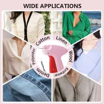 Mini Stitch Gun,with 6 Fine Needles,4000 Pcs Micro Fasteners(2000 White & 2000 Black),Quick Clothing Fixer,Speedy Clothing Fixer,Stitch Gun for Clothes,Tagging Gun for Clothing