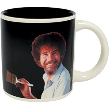 The Unemployed Philosophers Guild Bob Ross Heat Changing Mug - Add Coffee or Tea and a Happy Little Scene Appears - Comes in a Fun Gift Box