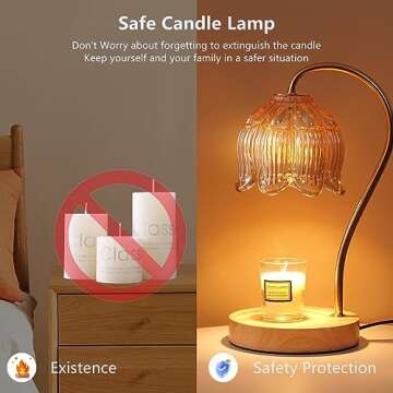 GEEZO Candle Warmer Lamp with Timer & Dimmer for Home