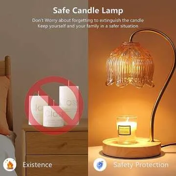 GEEZO Candle Warmer Lamp with Timer & Dimmer for Home