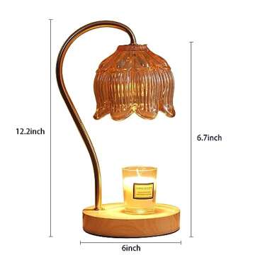 GEEZO Candle Warmer Lamp with Timer & Dimmer for Home