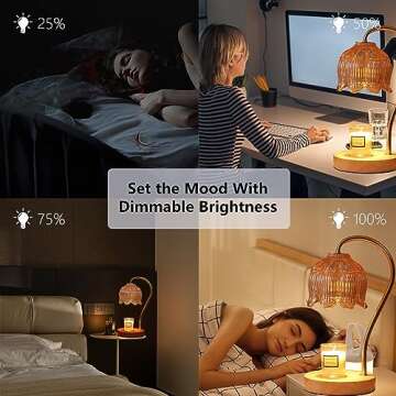 GEEZO Candle Warmer Lamp with Timer & Dimmer for Home