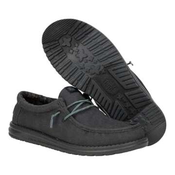 Hey Dude Men's Wally Canvas - Comfortable Lightweight Loafers