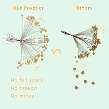 Phliofd 24 PCS Dried Craspedia Billy Balls Flowers, 18” Natural Dried Flowers Bouquet for Vase Flo...