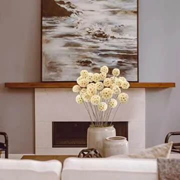 Dried Craspedia Billy Balls - 24 PCS Natural Floral Decor