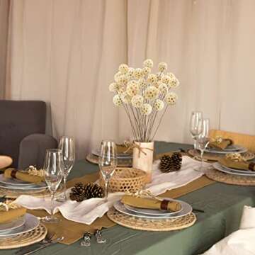 Dried Craspedia Billy Balls - 24 PCS Natural Floral Decor