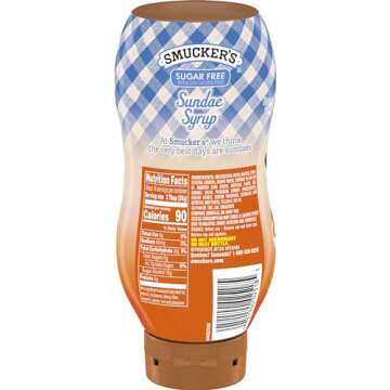 Smucker's Sundae Syrup Sugar Free Caramel Flavored Syrup, 19.25 Ounces (Pack of 12)