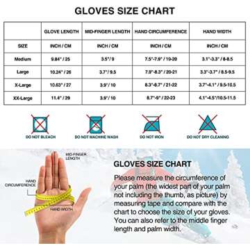 Balhvit -10℉ Waterproof Winter Gloves for Men & Women, Breathable Thermal Gloves, 5-Layer Touch Screen Cold Weather Gloves (Pink, Large)