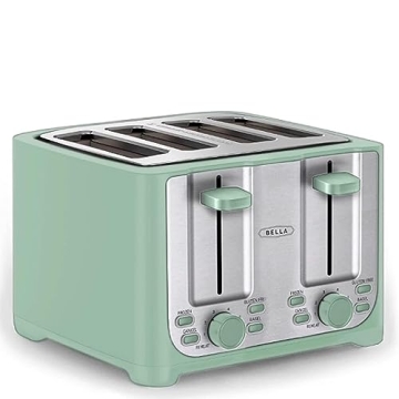 BELLA 4-Slice Toaster with Auto Shut Off & Wide Slots