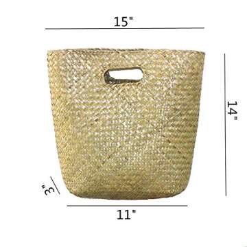 Model Worker Women's Classic Straw Summer Beach Sea Shoulder Bag Handbag Tote