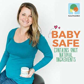 Raise Them Well Natural Belly Balm for Pregnancy with Magnesium Oil, Aloe Vera, Jojoba Coconut and Lavender Oil & Beeswax | 4 fl oz