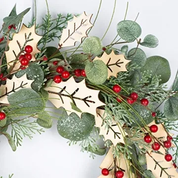 Elegant 18 Inch Christmas Wreath for Doors and Decor
