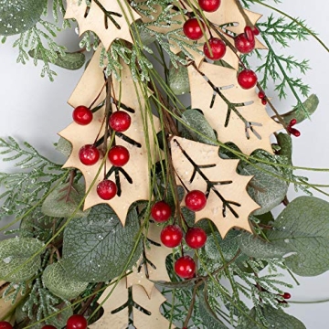 Elegant 18 Inch Christmas Wreath for Doors and Decor
