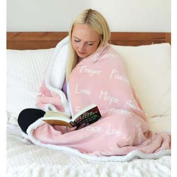 Compassion Blanket - Strength Courage Super Warm Hugs, Get Well Gift Blanket Plush Healing Thoughts ...