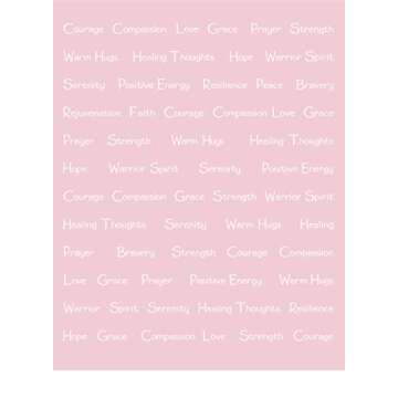 Compassion Blanket - Strength Courage Super Warm Hugs, Get Well Gift Blanket Plush Healing Thoughts Positive Energy Love & Hope, Cancer Support Gift for Women 50 x 65 (Pink, One Size)