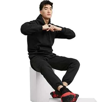 Hanes Men's Ultimate Cotton Pant, Black, Medium