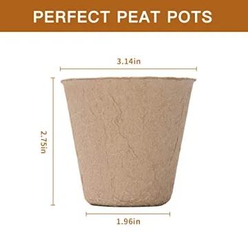 Oubest Peat Plant Pots - 50 Eco-Friendly Biodegradable Pots